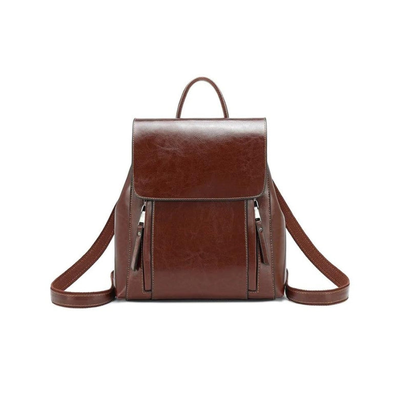 sac a dos en cuir femme - Marron