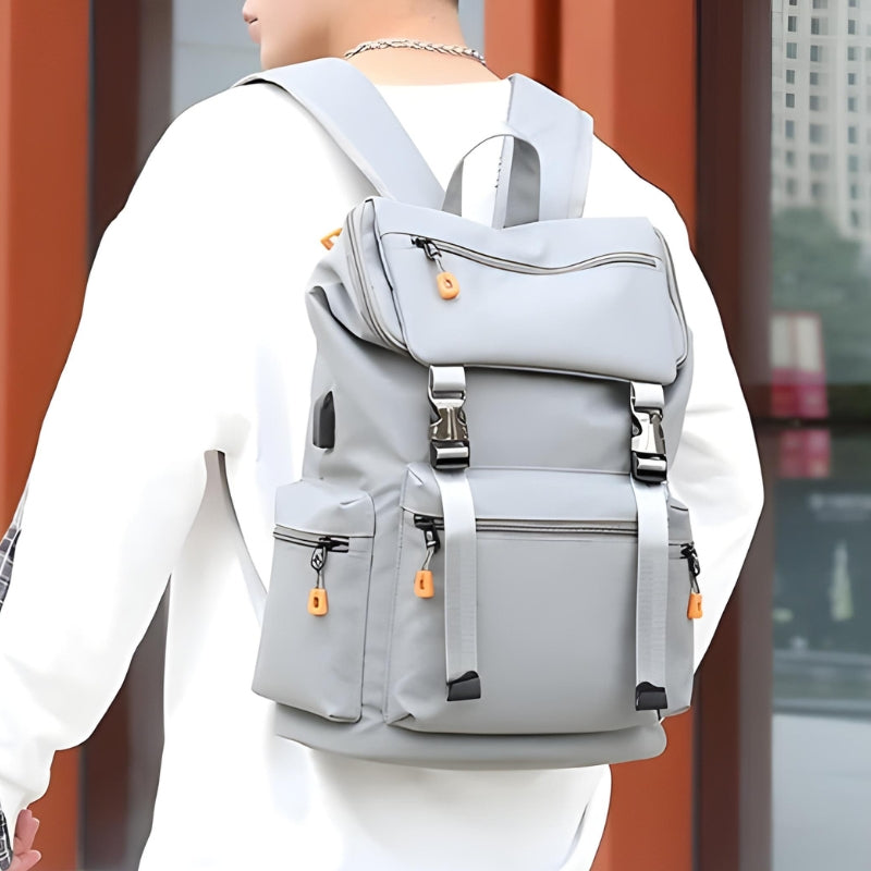Sac à Dos Imperméable portée sur l'épaule - Noir - Gris