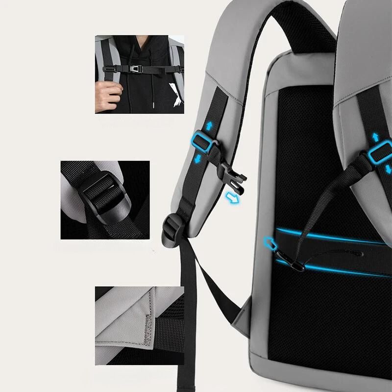 sac a dos rigide pour ordinateur - Blanc - Noir