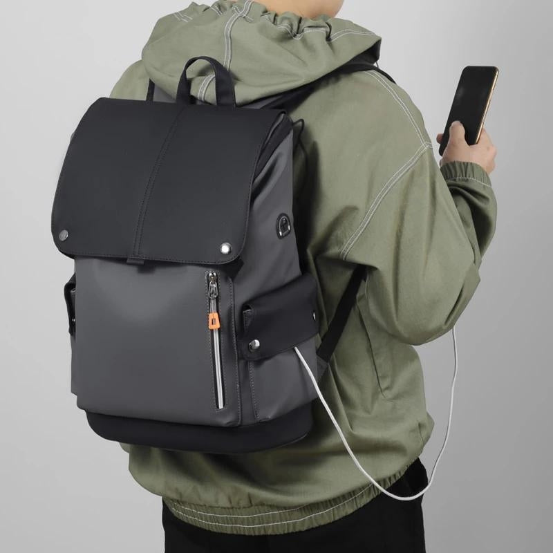 sac a dos urbain impermeable - Noir - Gris - Gris foncé - Gris clair
