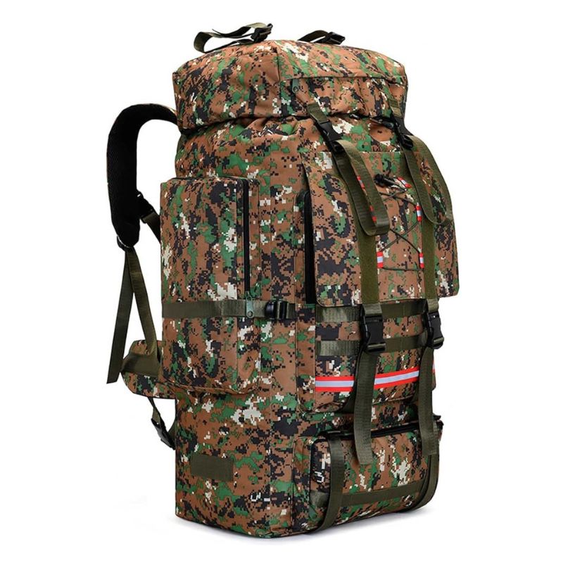 sac à dos homme tendance - Camouflage vert armée 130L