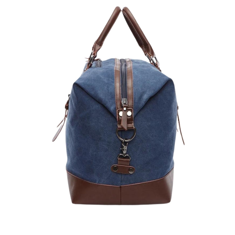 Sac Canvas Voyage gros plan fermeture zippée - Gris - Noir - Marron - Vert - Bleu
