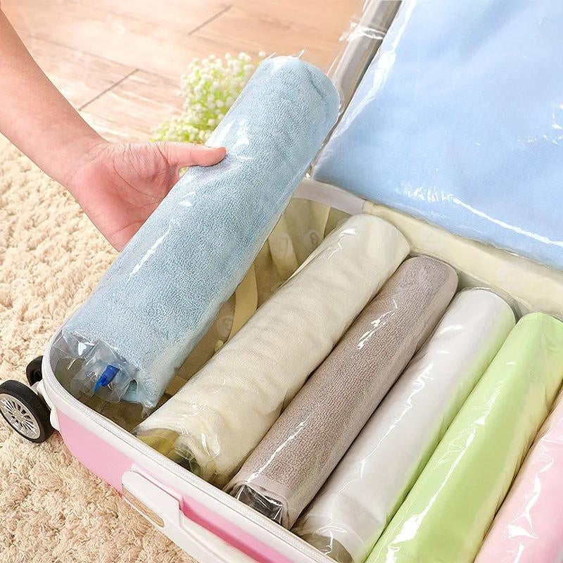 Sac Compression Voyage Sans Aspirateur rouleaux de serviettes - 5 Pièces - Lot 8 Pièces