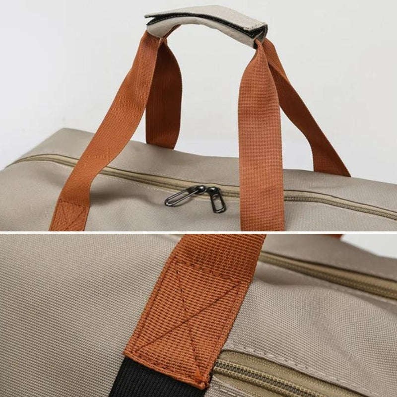 Sac de Voyage avec Rangement Chaussures gros plan fermeture zippée - Vert - Beige - Bleu - Gris - Noir - Violet - Rouge