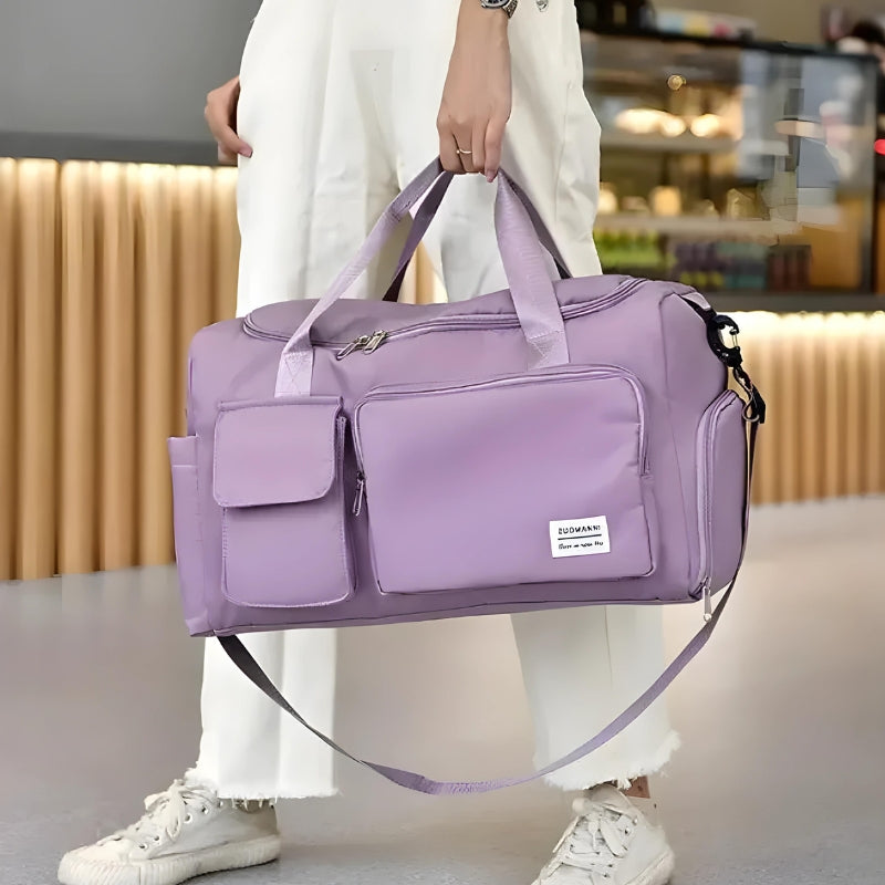 Sac de Voyage Femme avec Rangement Chaussures portée à la main - Noir - Bleu - Bleu ciel - Vert et Rose - Kaki - Rose - Lavande - Vert clair - Gris et Rose - Bleu profond - Violet