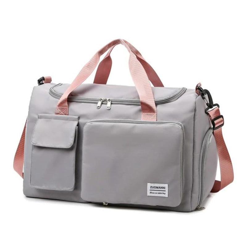 sac de voyage femme pratique - Gris et Rose