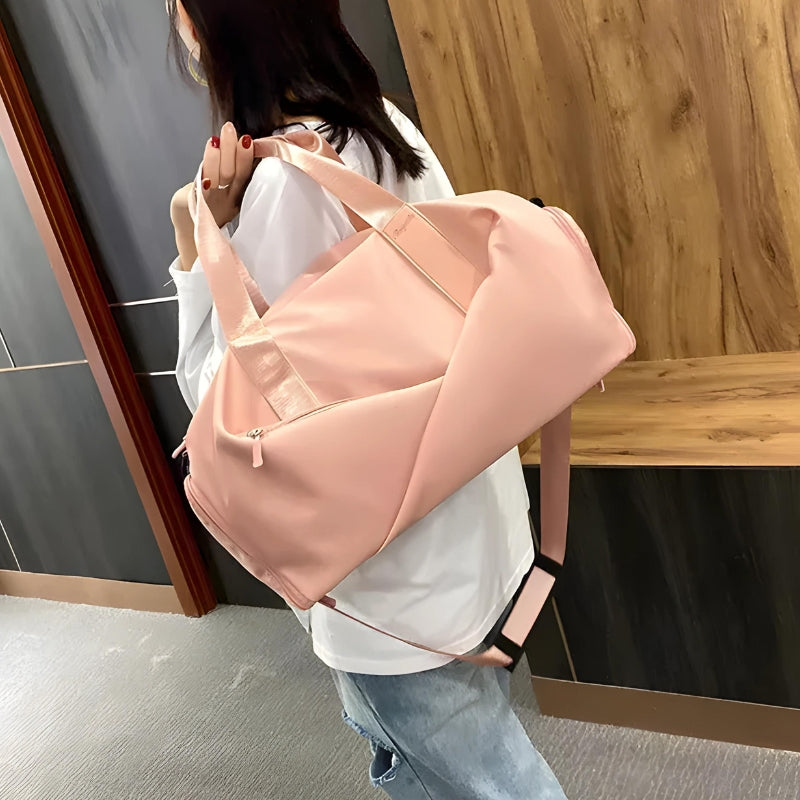 Sac de Voyage Femme Façon Sport portée à l'épaule - Rose - Vert - Violet - Noir
