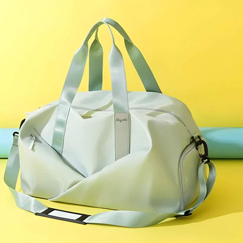 Sac de Voyage Femme Façon Sport gros plan fermeture zippée - Rose - Vert - Violet - Noir