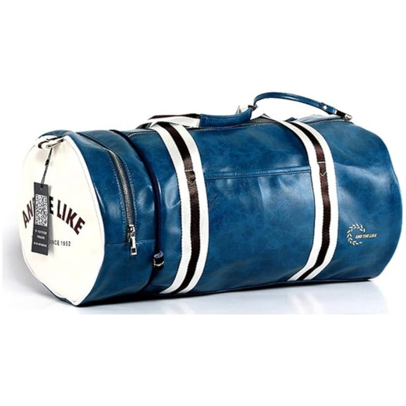 Sac de Sport PU Homme Vintage - Bleu