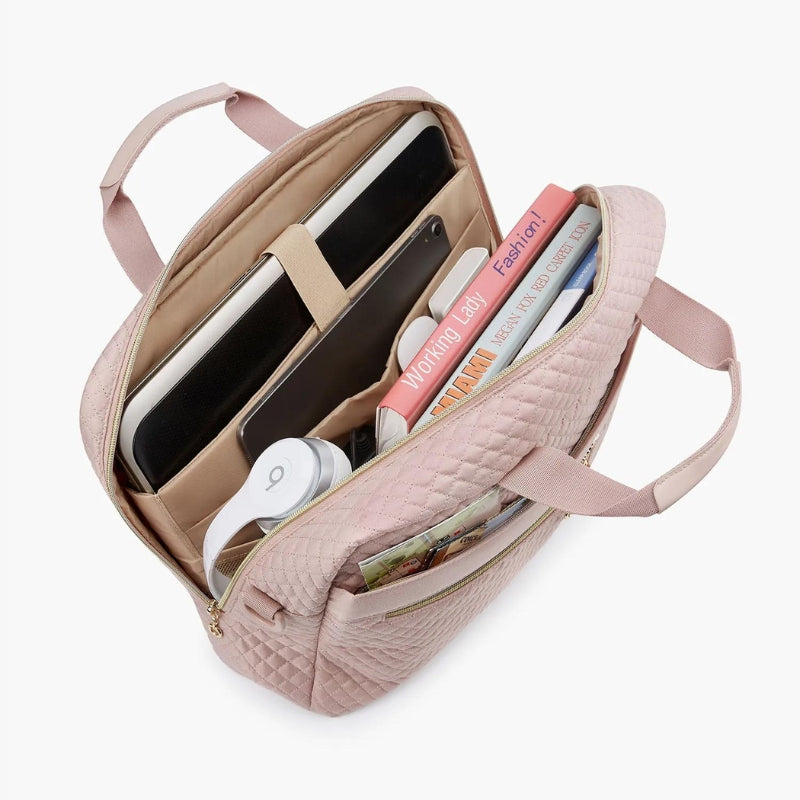 sac pour  ordinateur portable femme - Rose - Noir