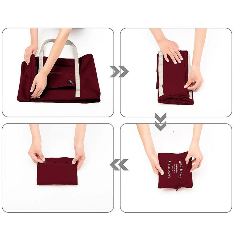 Sac Voyage Ultra Léger Pliable pliage en cours - Bleu foncé - Rouge - Rose - Vert