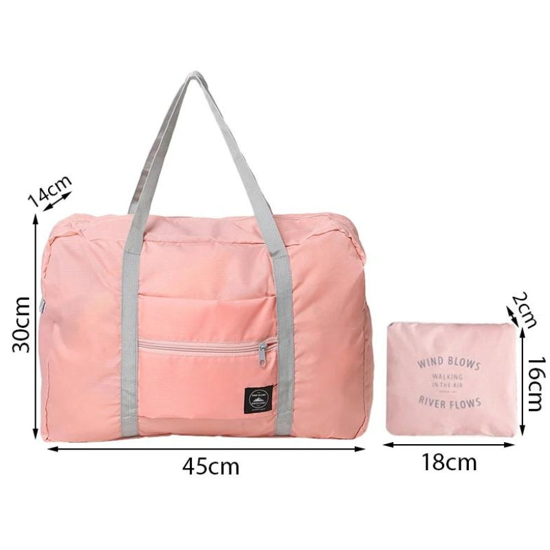 Sac Voyage Ultra Léger Pliable gros plan fermeture zippée - Bleu foncé - Rouge - Rose - Vert