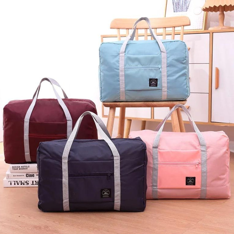 Sac Voyage Ultra Léger Pliable quatre sacs alignés - Bleu foncé - Rouge - Rose - Vert
