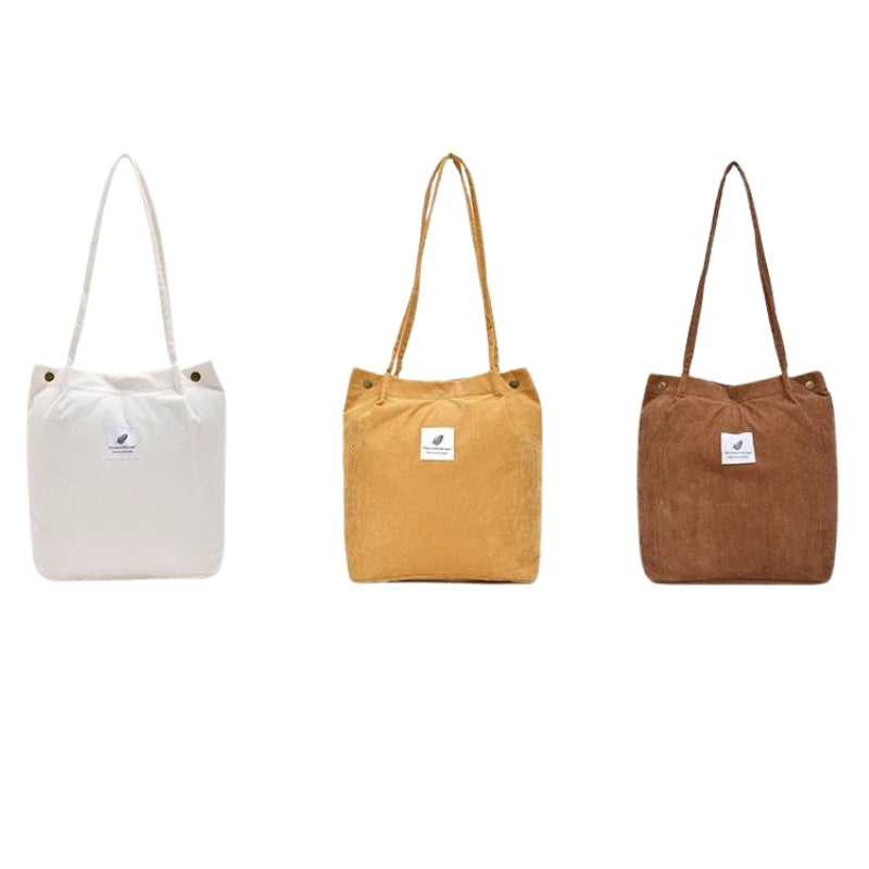 Tote Bag Voyage trois sacs alignés - Rose - Jaune - Blanc - Vert - Beige 1 - Beige 2 - Beige 3 - Noir - Gris - Marron - Rouge