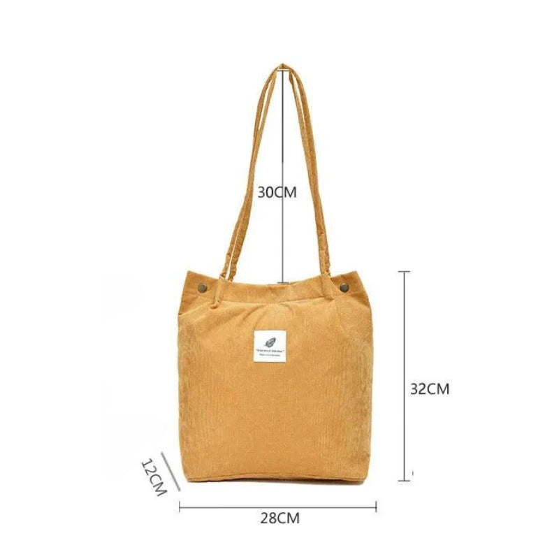 Tote Bag Voyage dimensions affichées - Rose - Jaune - Blanc - Vert - Beige 1 - Beige 2 - Beige 3 - Noir - Gris - Marron - Rouge