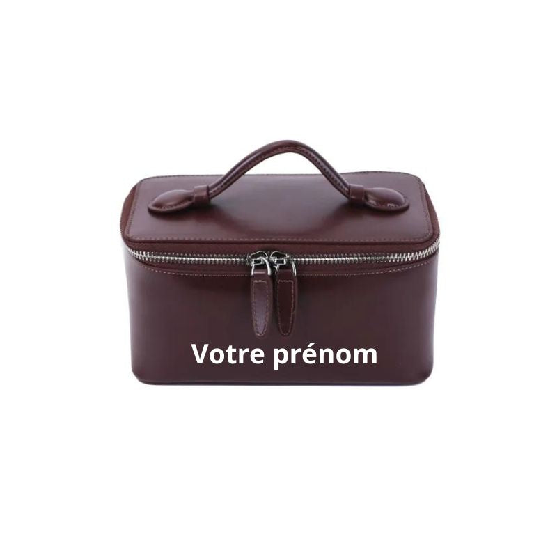 trousse cuir - Marron