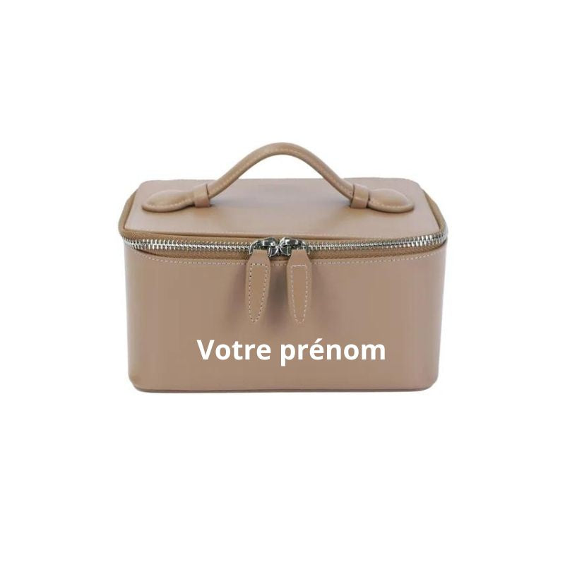 trousse de toilette cuir - Beige