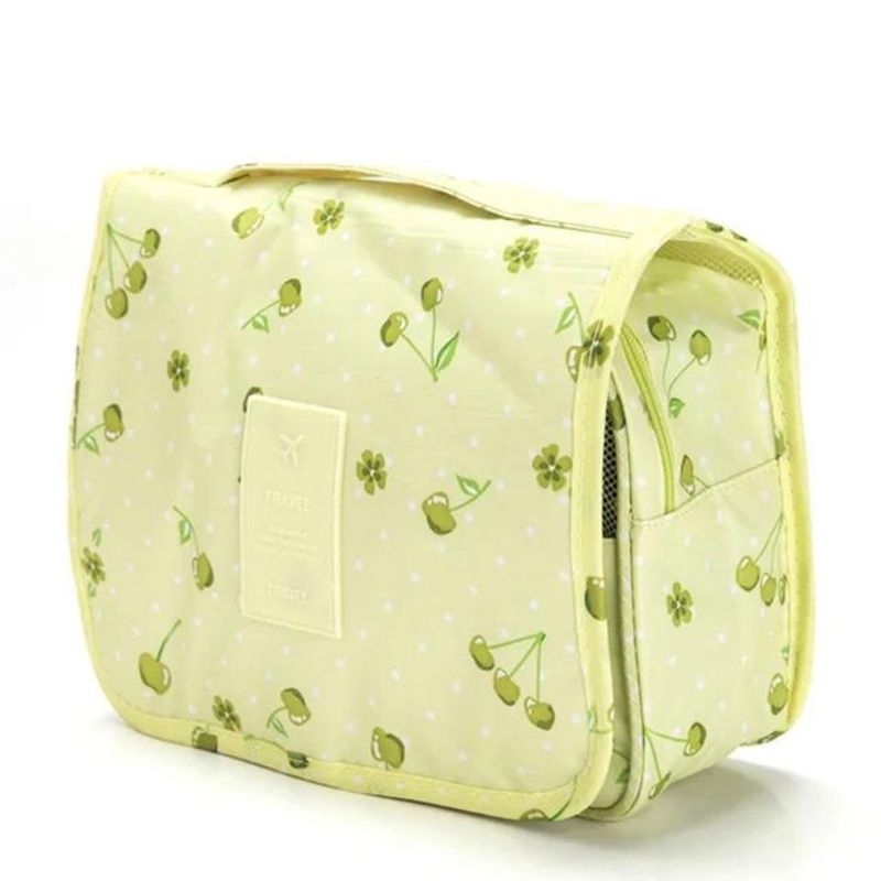 belle trousse de toilette femme - Vert Motif Cerise
