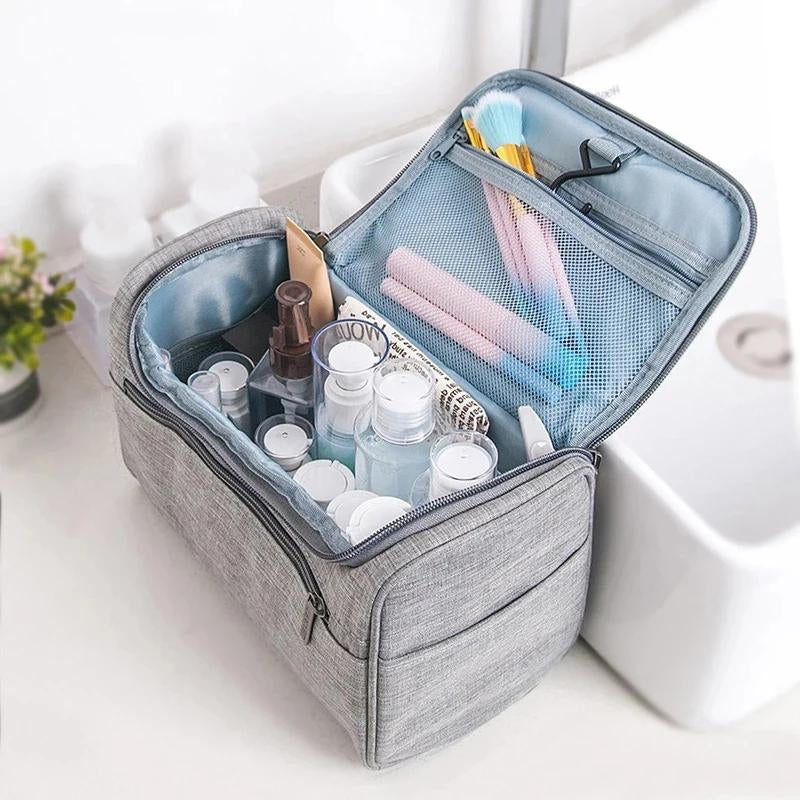 trousse de toilette a suspendre pour voyage - Noir - Bleu - Bleu Ciel - Gris - Violet - Rose - Rouge