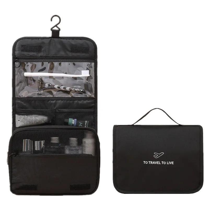 trousse de toilette de voyage avion - Noir - Bleu Ciel - Bleu Marine - Gris - Rose - Beige