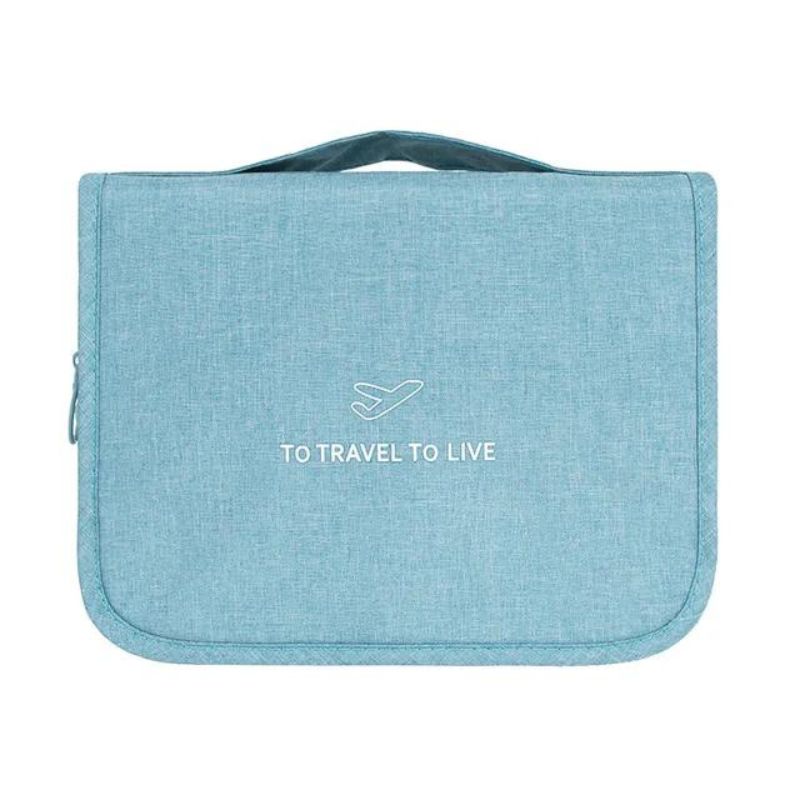 trousse de toilette pour voyage en avion - Bleu Ciel