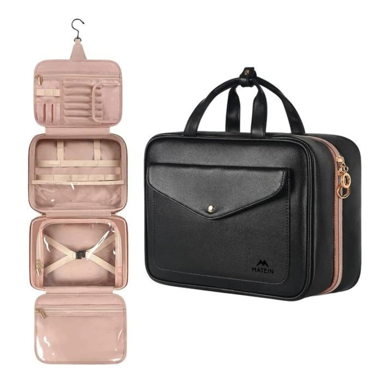 trousse de toilette a suspendre pour voyage - Noir
