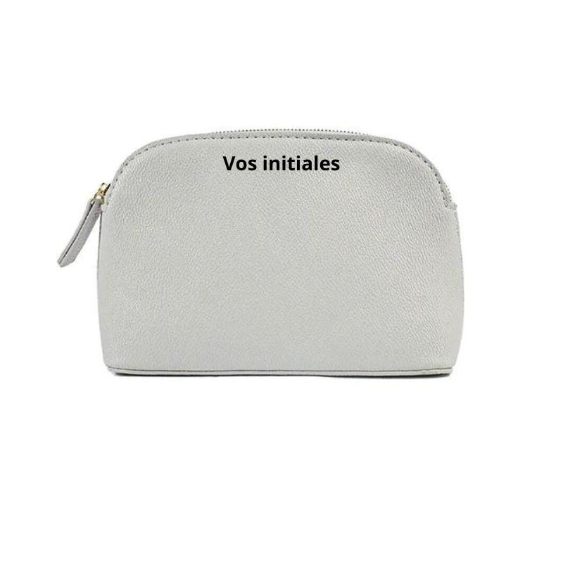trousse de toilette personnalisable femme - Gris - Modèle 1