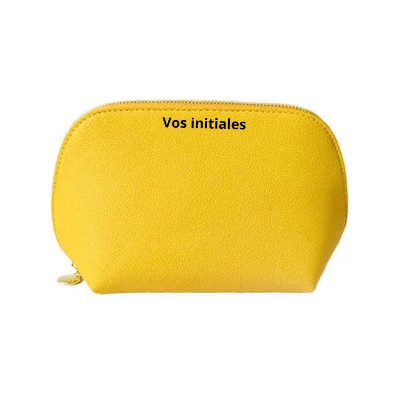 personnalisation trousse de toilette - Jaune - Modèle 1