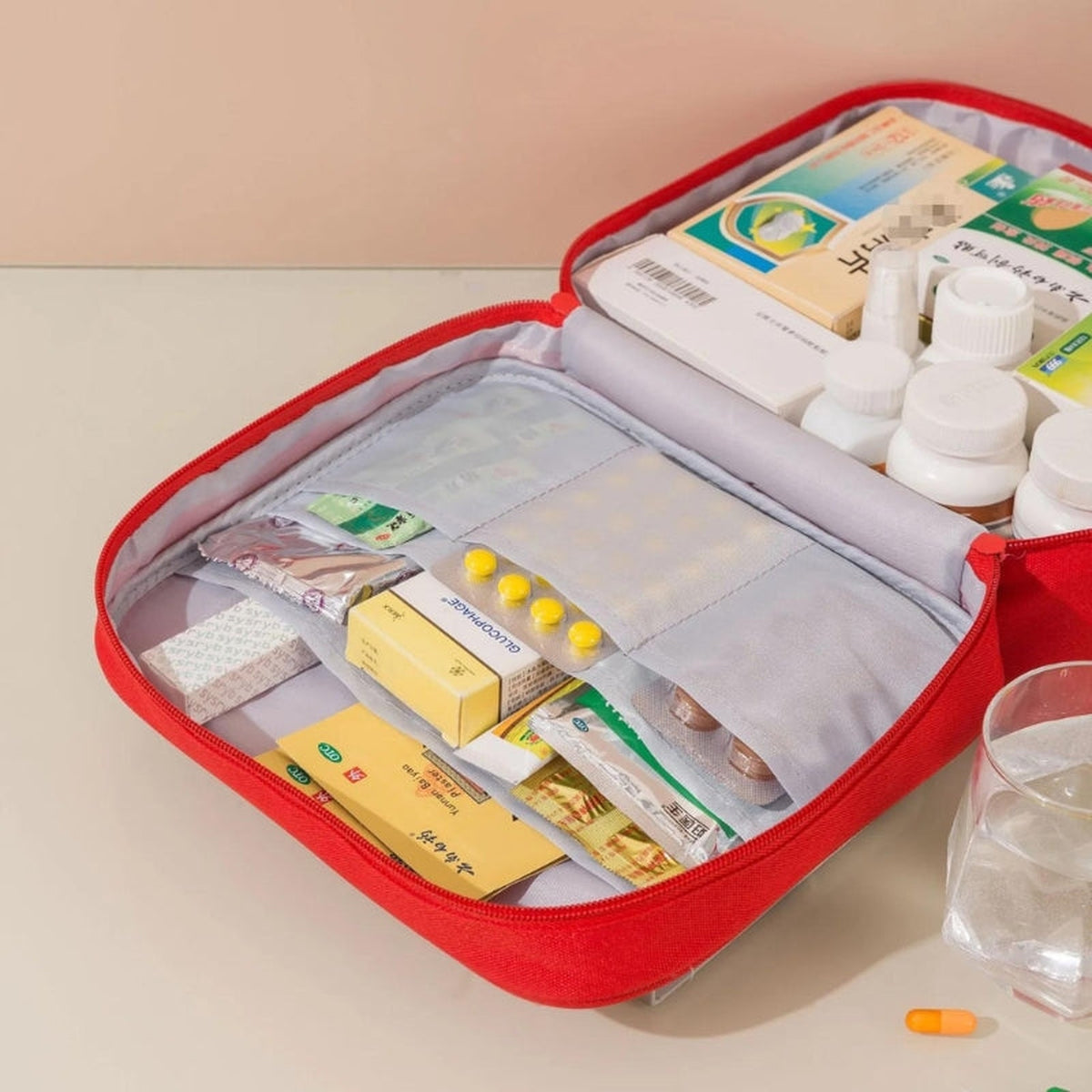 trousse pharmacie voyage enfant - Jaune - Rouge - Rose - Bleu