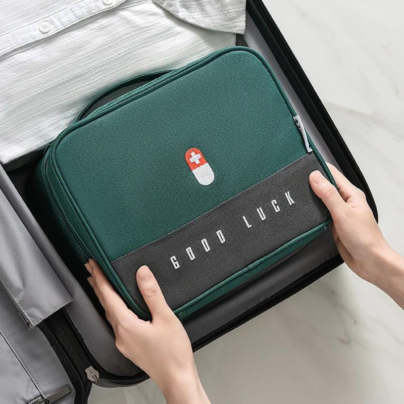 trousse de secours voyage pharmacie - Vert - Gris - Rouge - Rose