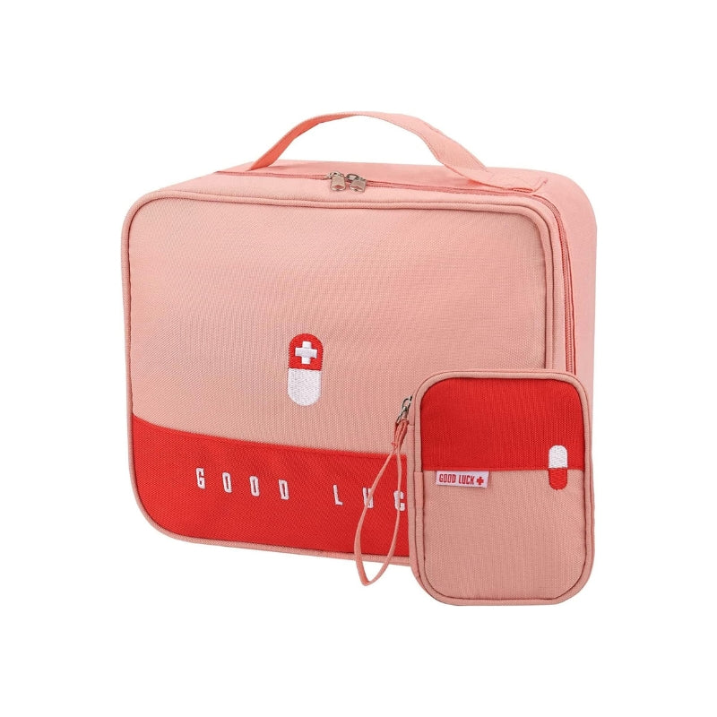 trousse pharmacie road trip - Rose - Lot de 2