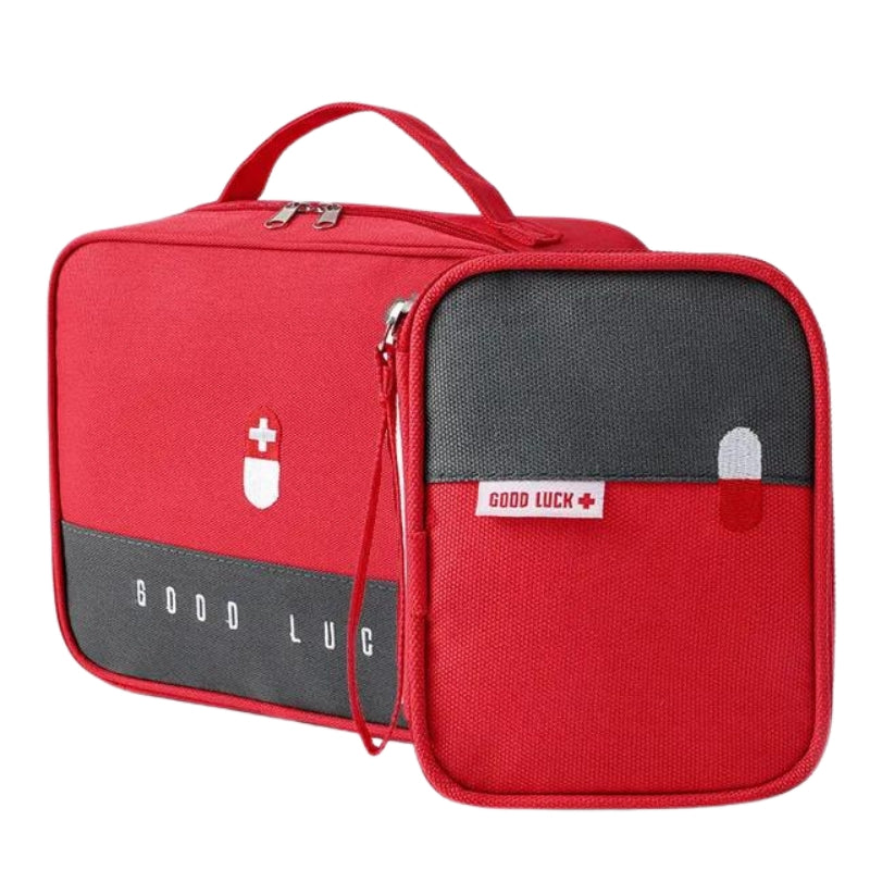 trousse médicament voyage pharmacie - Rouge - Lot de 2