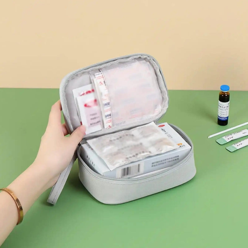 trousse pour pharmacie vide - Bleu - Rose - Gris