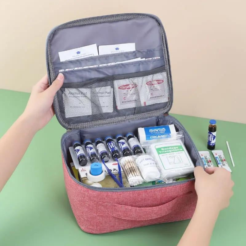 trousse pour pharmacie vide - Rouge - Vert - Violet - Gris - Bleu